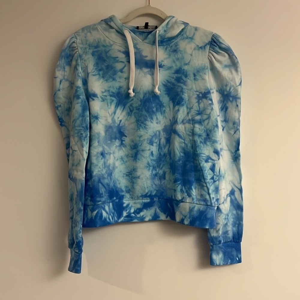 Generation love tie-dyed, hooded sweatshirt